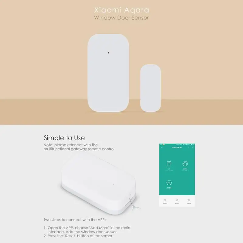 

Original Aqara Smart Home Window Door Sensor For mijia ZigBee Wireless Connection Security Smart Sensor Work With Mi Home App