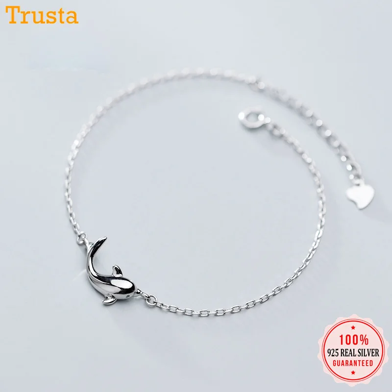 Trustdavis 100% Настоящее серебро 925 пробы Модные женские ювелирные изделия милый