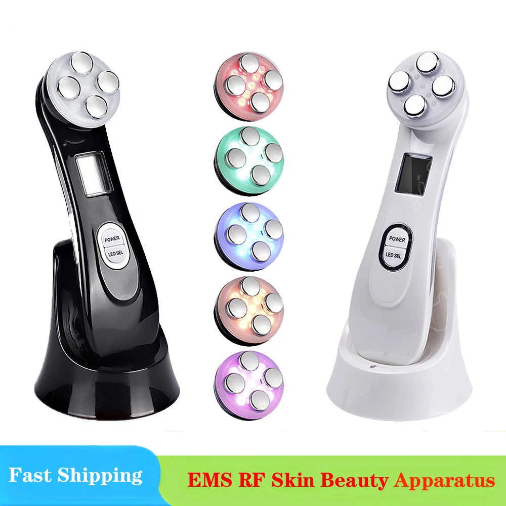 

EMS Skin Rejuvenation Beauty Apparatus 5 in 1 LED Photon Light Therapy Anti Wrinkle Aging Skin Lifting Tighten Facial Care Tool