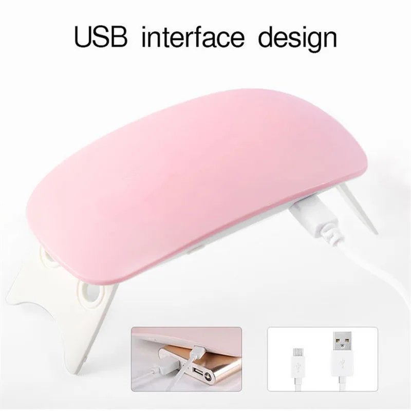 УФ светодиодная лампа для сушки ногтей Мышь Форма Портативный USB кабель гель лак