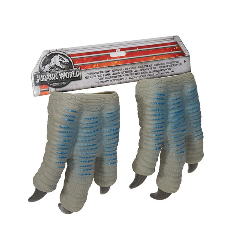 Velociraptor голубые гибкие когти Garras Динозавр мир Юрского периода игрушки перчатки