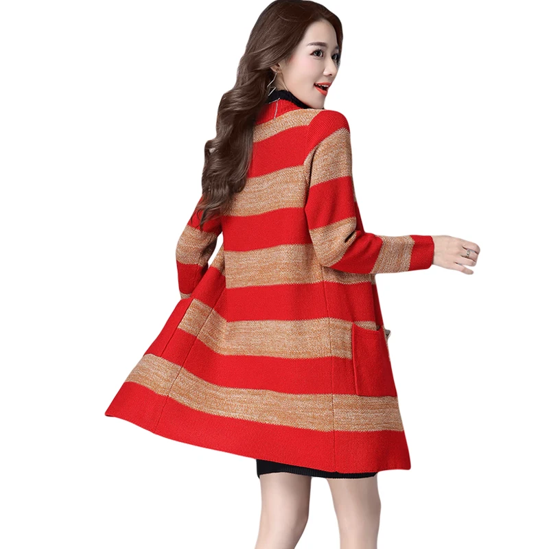 

New Fashion Spring 2022 Women Sweaters Cardigans Casual Warm Long Design Female Knitted Sweater Coat Cardigan Sweater Lady