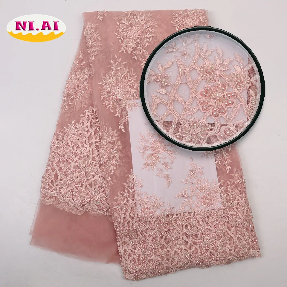 Роскошные кружевные ткани 3D сетчатая ткань ручной работы тюлевое кружево с