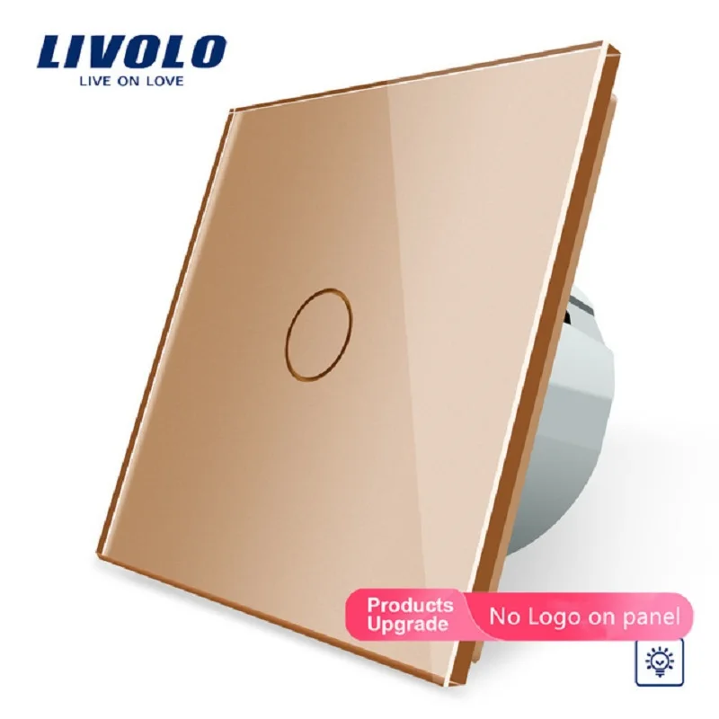 Livolo/Стандартный диммер настенный выключатель с украшением в виде кристаллов