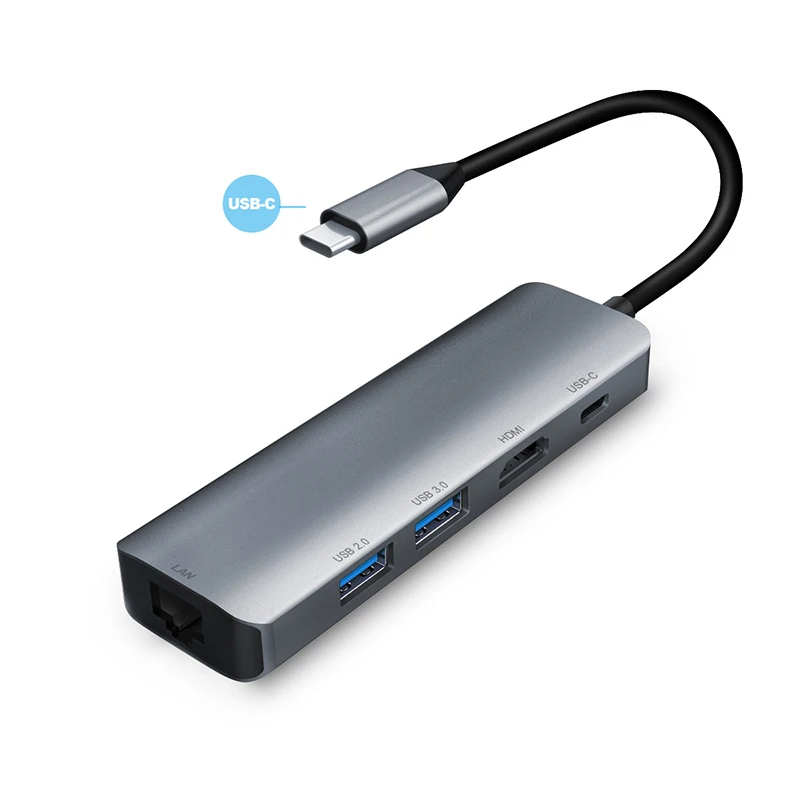 

Док-станция 5 в 1 для ноутбука, USB Type-C, 4K, HDMI/PD