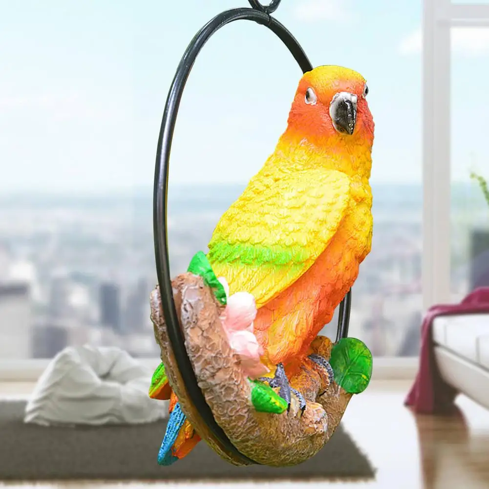 Настенная полимерная ремесла имитация попугая Series статуэтка для сада патио
