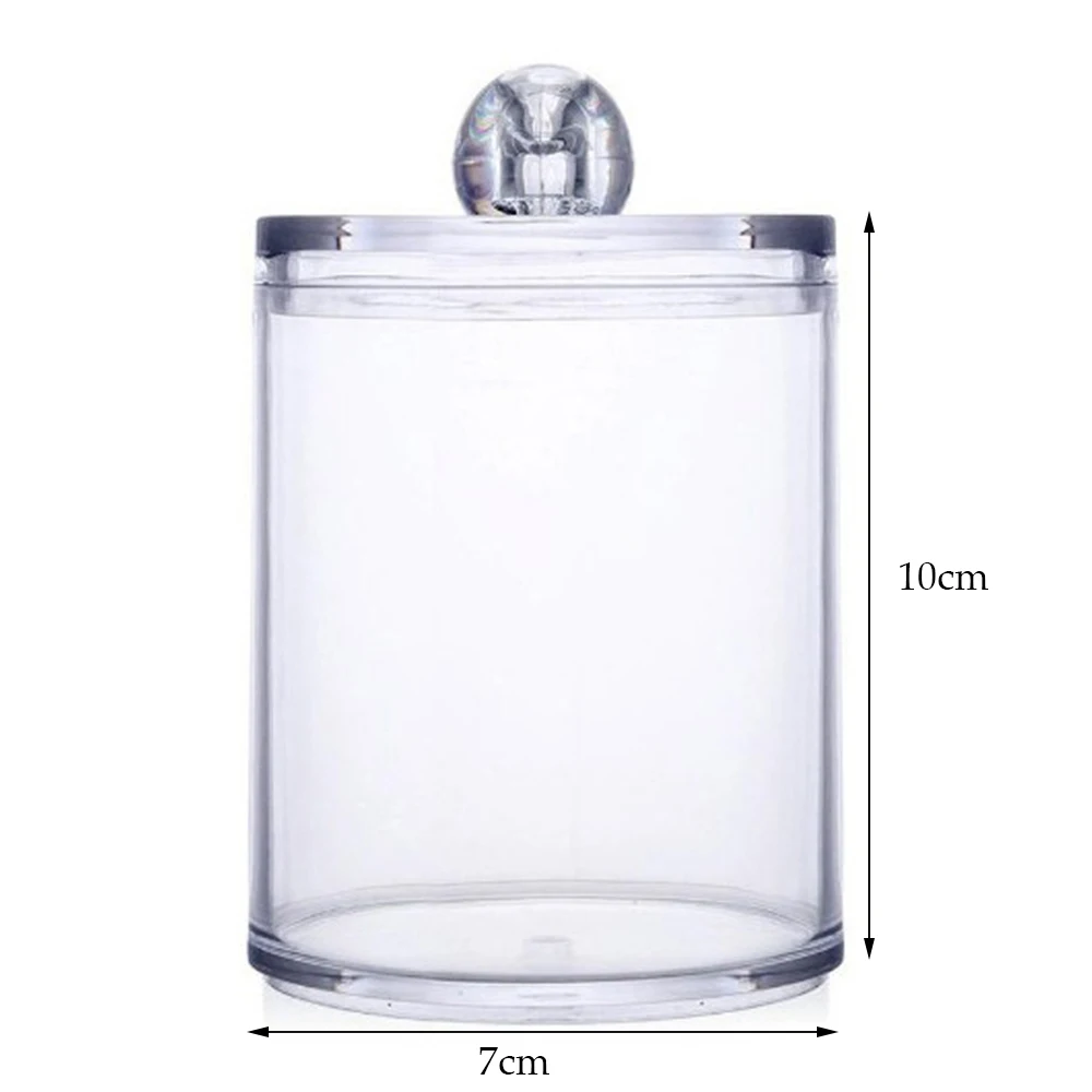 2 Pcs Cotton Pad Container Multifunctional Cosmetic Holder Transparent Bottle Plastic Box Bathroom Supplies | Красота и здоровье