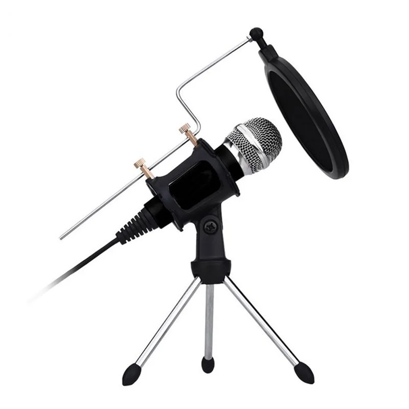 Металлический конденсаторный микрофон для телефона портативный мини 3 5 мм