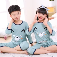 childrens pajamas summer girl baby air conditioning clothing spring and autumn thin childrens home clothing set boys cotton