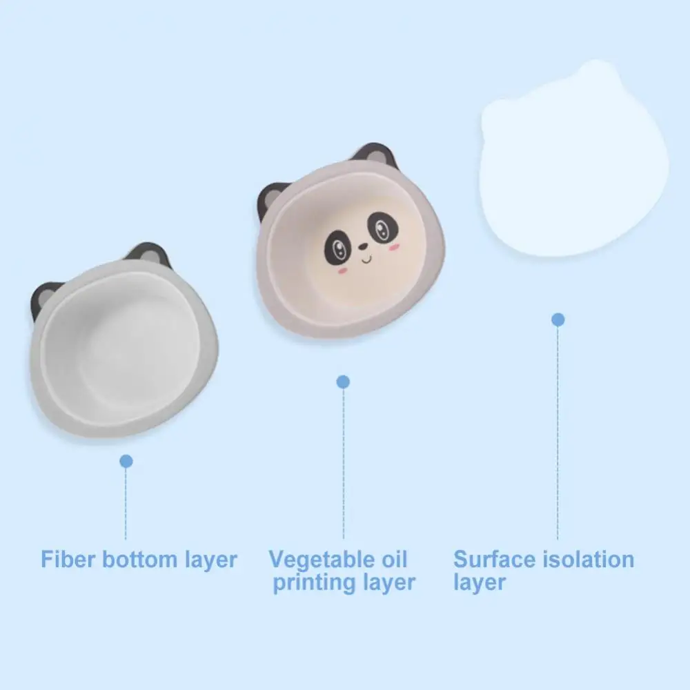

5pcs/set Creative Animal Zoo Baby Plate Bow Cup Forks Dinnerware Feeding Set 100% Bamboo Fiber Baby Children Tableware Set