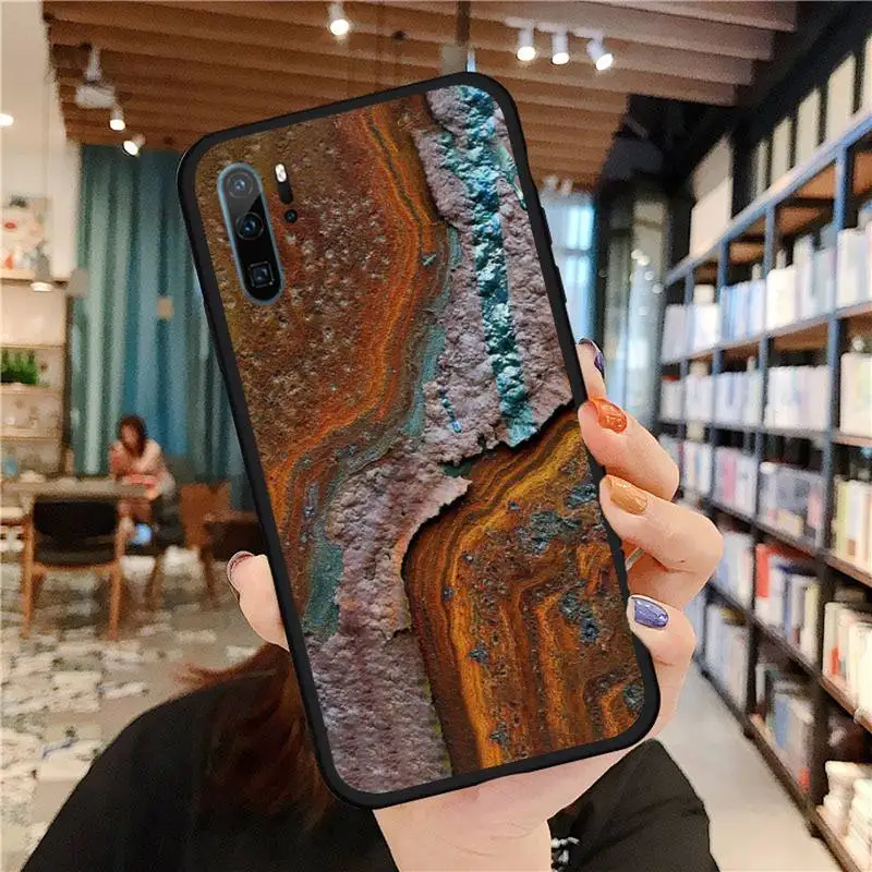 

Rusty Rusty Iron Personality Phone Case For Huawei honor Mate P 9 10 20 30 40 Pro 10i 7 8 a x Lite nova 5t Soft Shell Cover