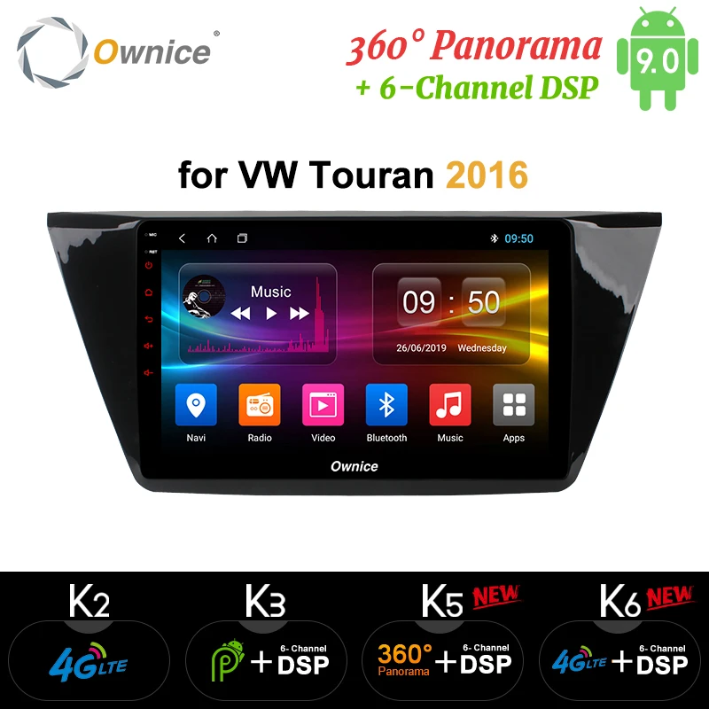 Ownice Octa 8 ядер для VW Touran 2016 k3 k5 k6 Android 9 0 автомобильный DVD Navi Радио плеер GPS 4 Гб RAM 4G SIM