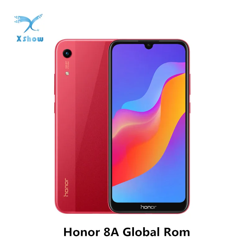 Honor 8A, мобильный телефон с глобальной ПЗУ, 6,09 дюйма, MT6765, четыре ядра, Android 9,0, 13 МП+ 8 Мп, аккумулятор, 3020 мА/ч, разблокировка лица, смартфон
