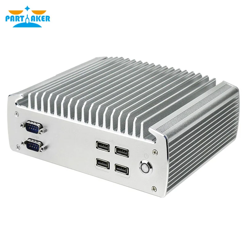 Kaufen Teilhaftig Fanless Industrie Mini PC Intel Celeron J1900 Quad Core Dual Lan Linux Micro Computer Unterstützung RS232 RS485 COM HD-MI