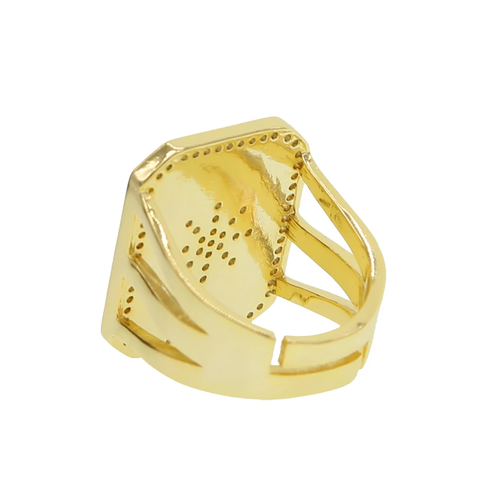 2021 Лето Трендовое Золотое заполненное проложенное AAA cz Сверкающее открытое