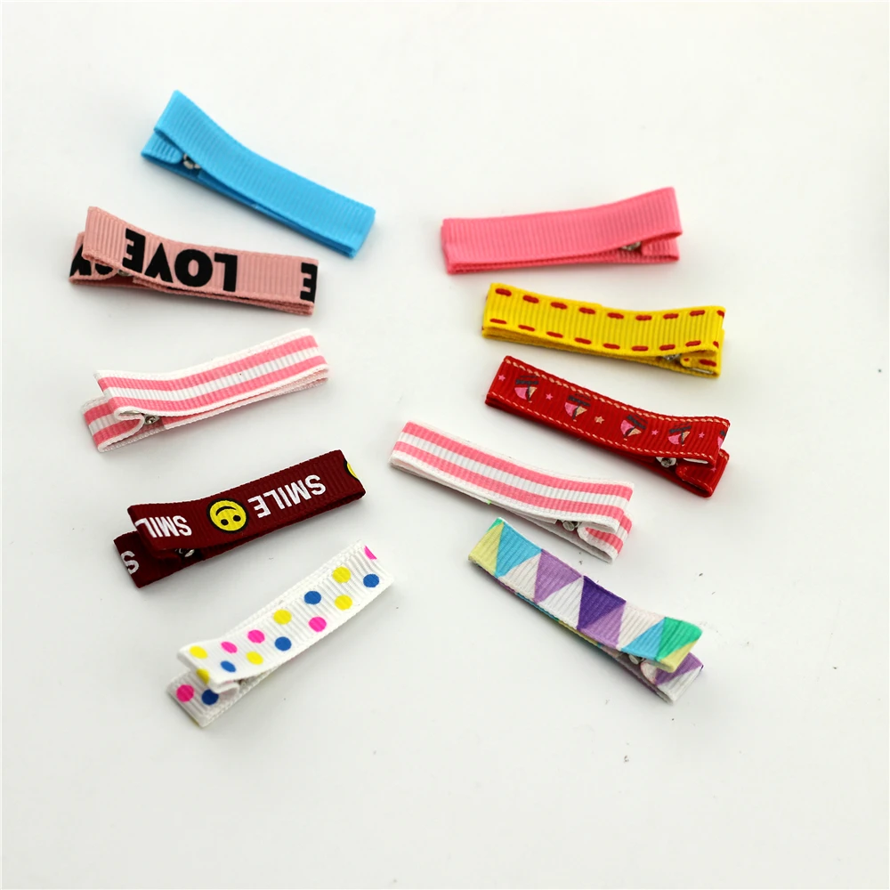 10 шт. заколки с подкладкой из аллигатора цветочным принтом для маленьких детей