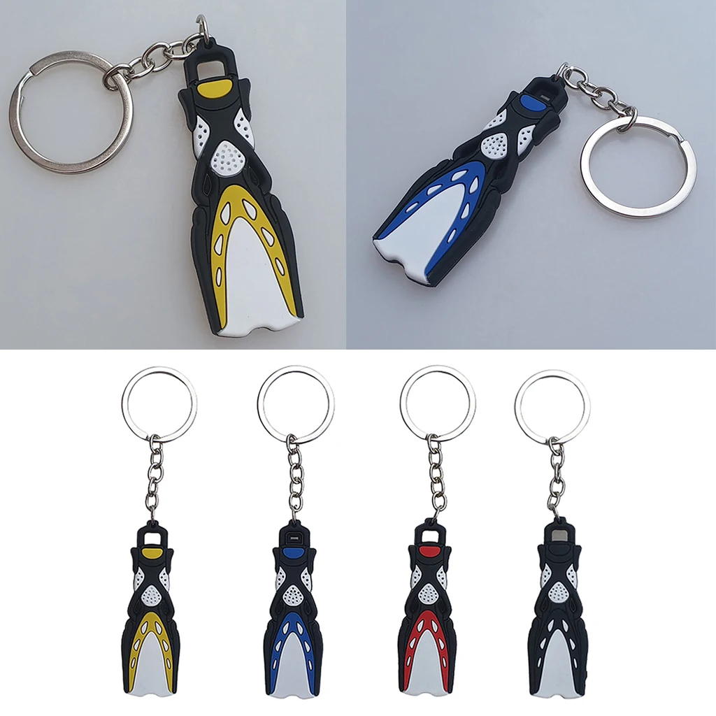 

Scuba Flipper Key Chain Dive Fins Keychain Key Ring Holder for Boat Tote Bag Water Sports Accessories