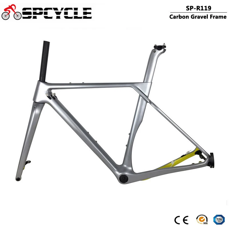 Spcycle 2020 Новый карбоновый гравий рама для велосипеда 700 * 40C дисковый тормоз