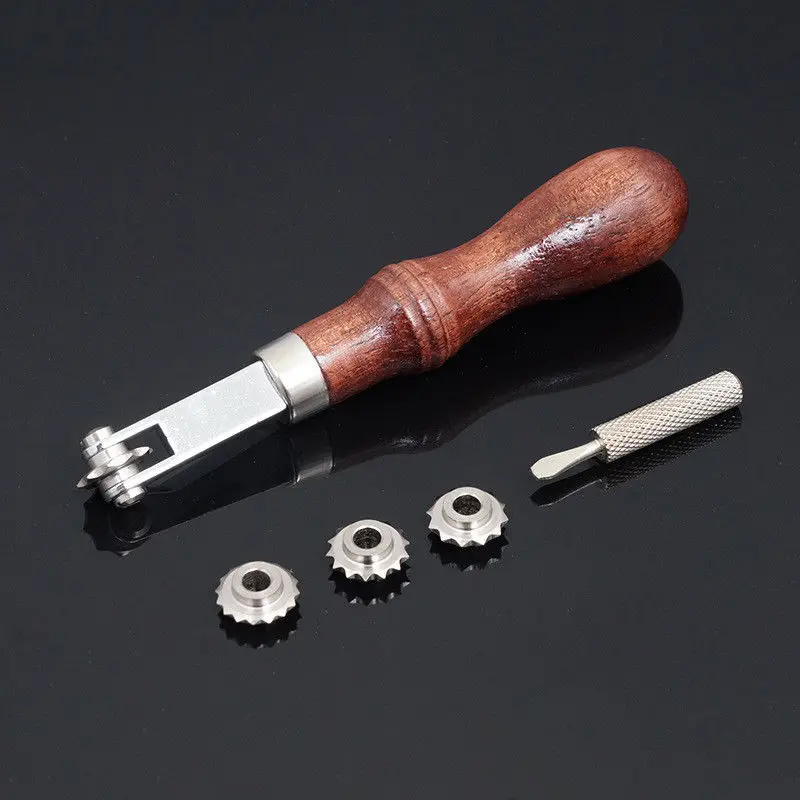 Кожа ремесло spacer набор система тиснения интервалов колесо Пробивной инструмент