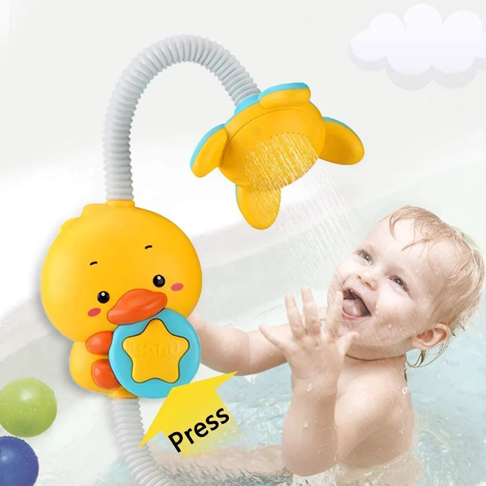 

Baby Bath Toys for Kids Duck Bath Toys Sucker Shower Electric Spray Water Toys for Toddlers Outside Pool Bathtub Toys Sprinkler