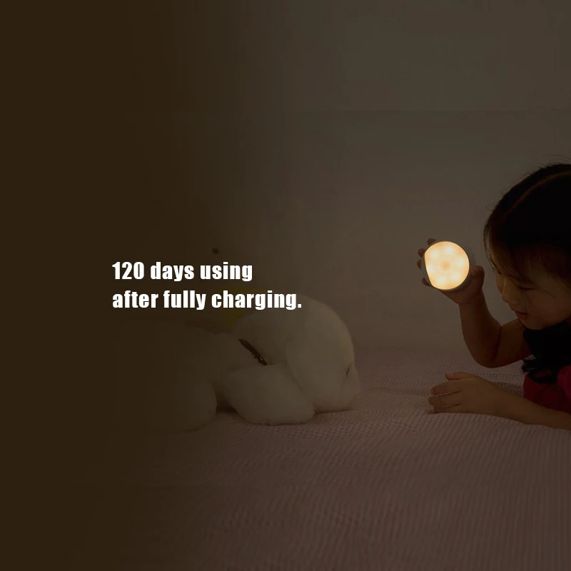 Yee светильник Ночной перезаряжаемый светодиодный контроль тела автоматический