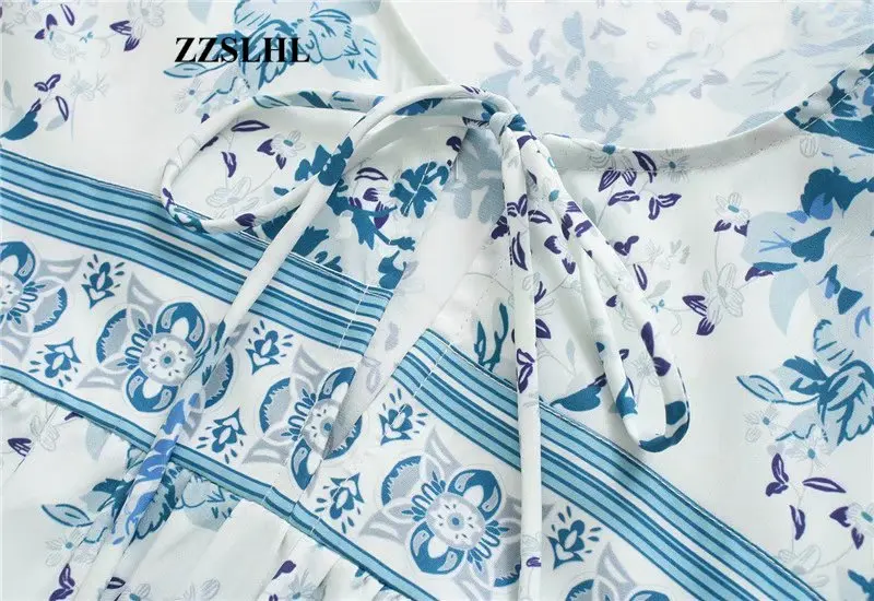 

New 2020 women vintage patchwork print casual loose long dress female long sleeve pleat kimono vestido chic brand dresses DS3856