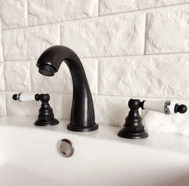 Масло втирают Бронзовый Ванная комната и кухня смеситель для раковины Смеситель