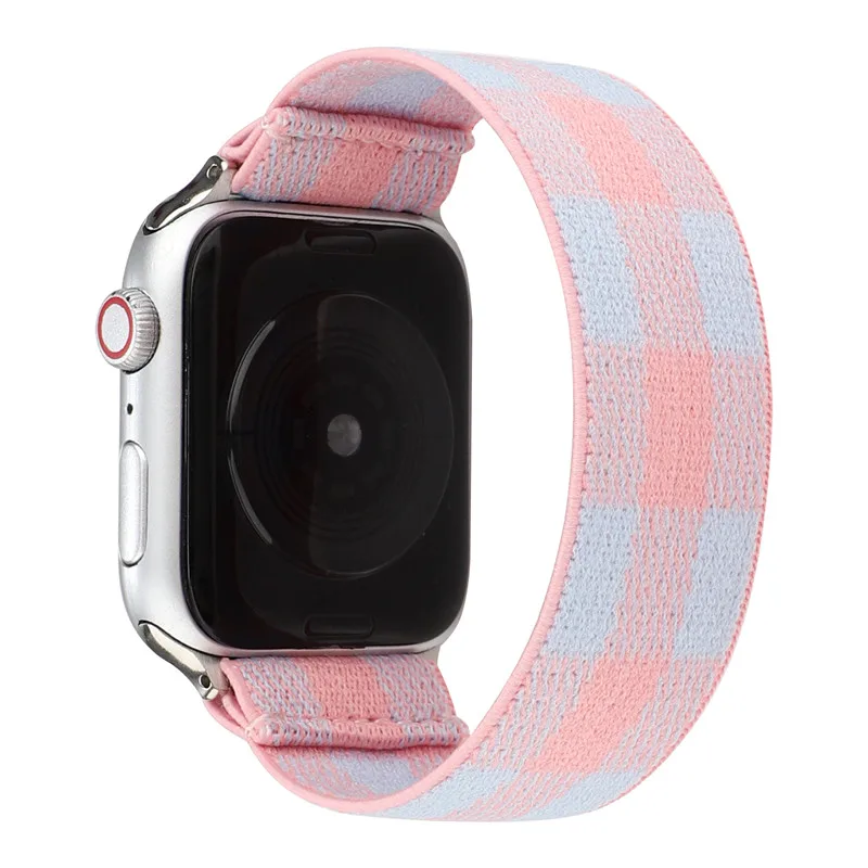 Elastic strap For Apple Watch 6 5 4 SE 3 2 38mm 42mm Nylon color pattern Wristband For iWatch 40mm 44mm Bracelet watch band
