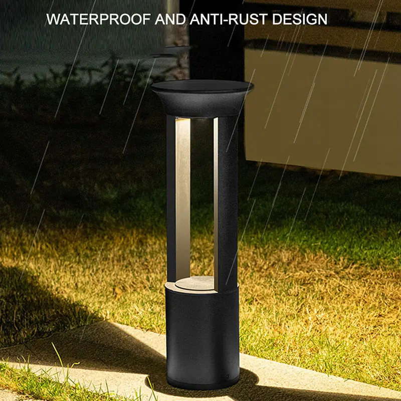 Garden Light Solar Waterproof LED Garden Lawn Lamp Modern Simplicity Solar Outdoor Courtyard Villa Landscape Lawn Bollards Light