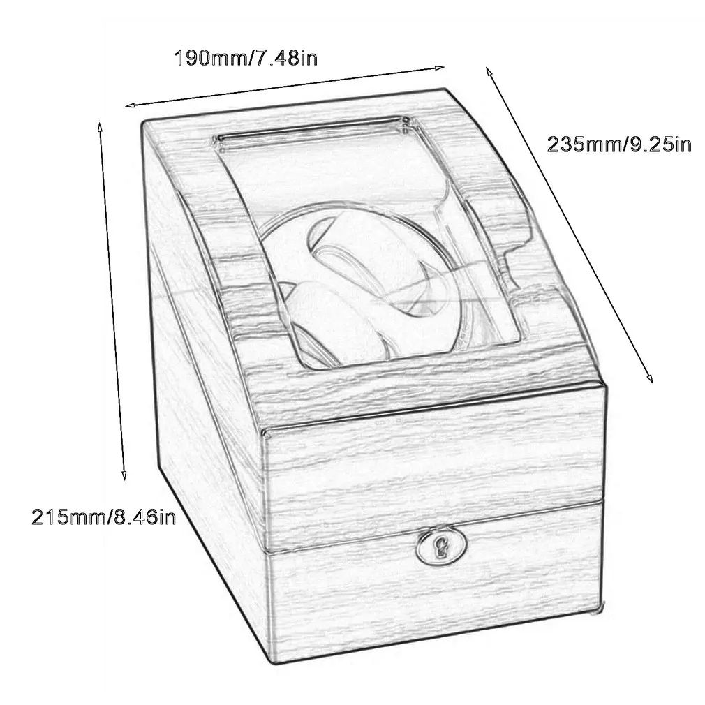 

Light watch gift box Automatic Watch Winder Accessories Display Mechanical Rotating Uhrenbeweger Leather for automatic watches