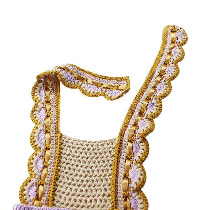 

Knitted Cute Baby Girls Solid Color Romper Jumpsuit Outfits Playsuit for Newborn Infant Children Clothes Kid Clothing