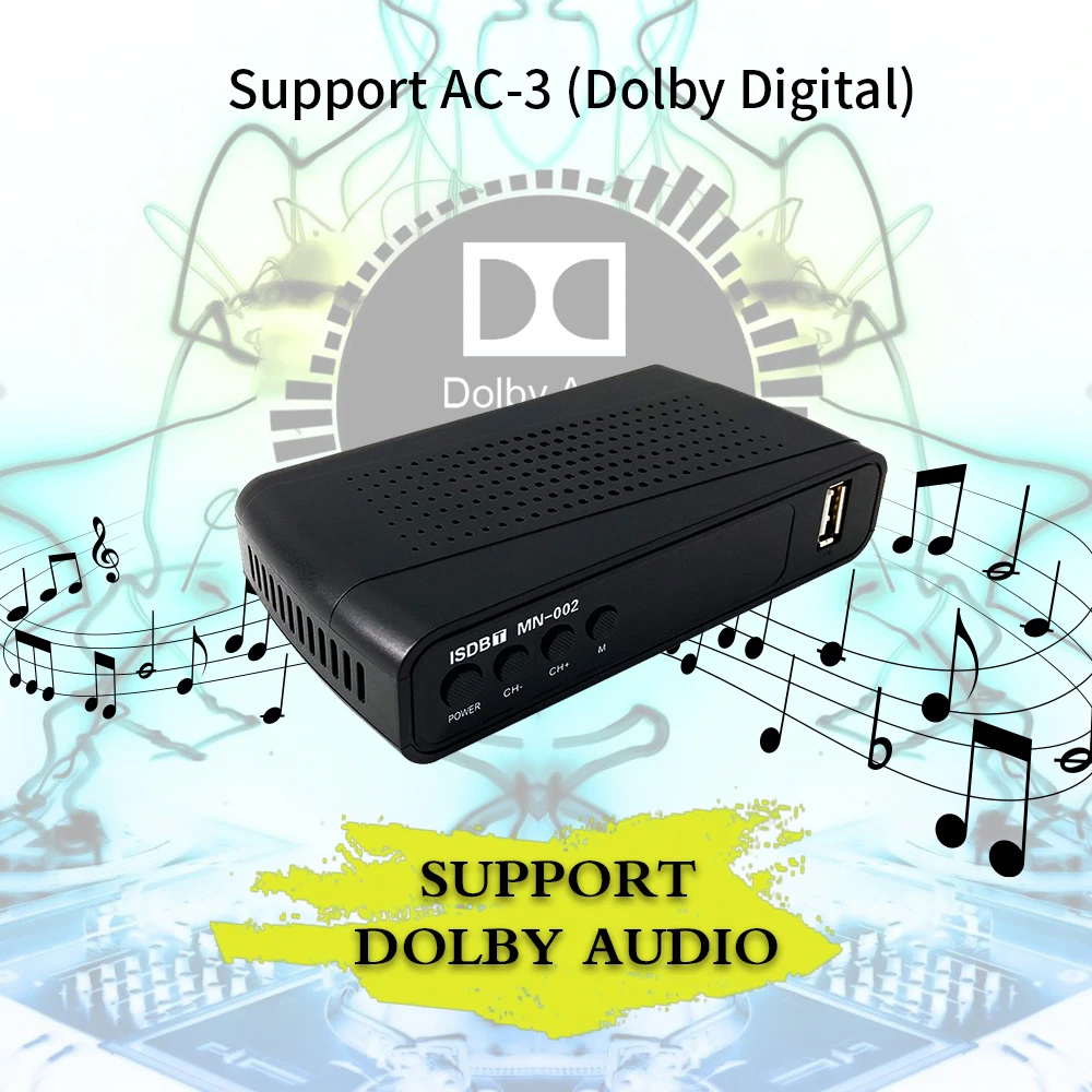 ISDB-T Digital TV Tuner FTA for Peru Brasil Chile ISDBT Receptor Wifi Receiver H.264 Set Top Box Youtube Full HD AC3 | Электроника