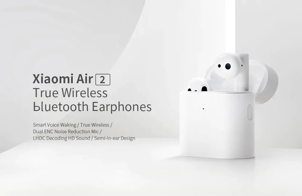 Xiaomi Air 2 TWS bluetooth наушники гарнитура с шумоподавлением LHDC HD 14,2 мм динамический двойной микрофон ENC автоматическая пауза управление