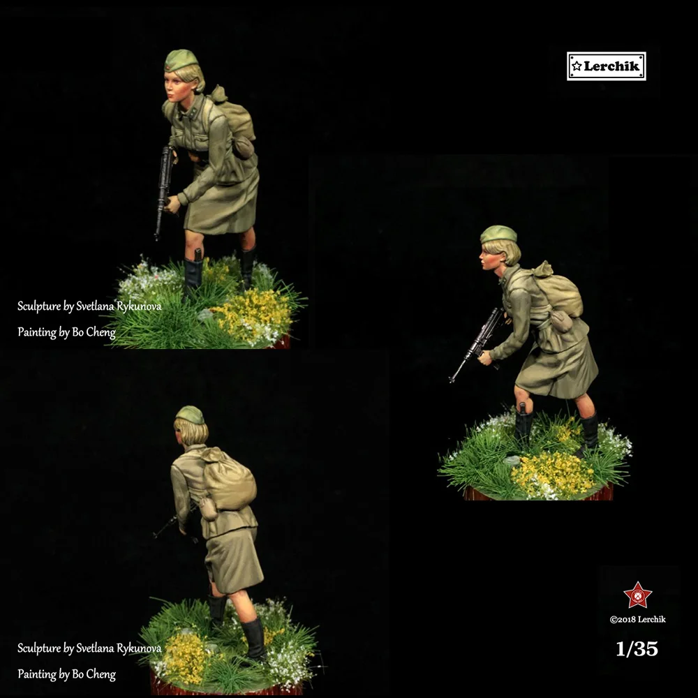 [Lerchik] LR35002 1/35 Советская Красная армия женщина солдат|Наборы для сборки моделей| |