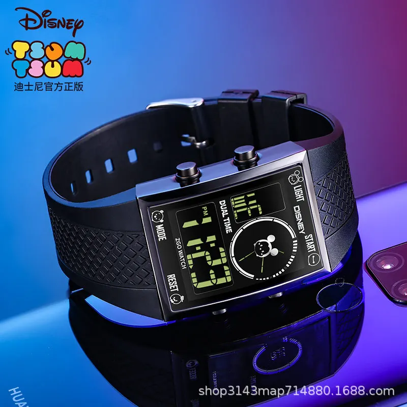 Водонепроницаемые цифровые часы с изображсветильник Диснея двойным часовым