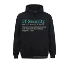 Лучший Забавный зимний мужской свитшот с надписью IT Security