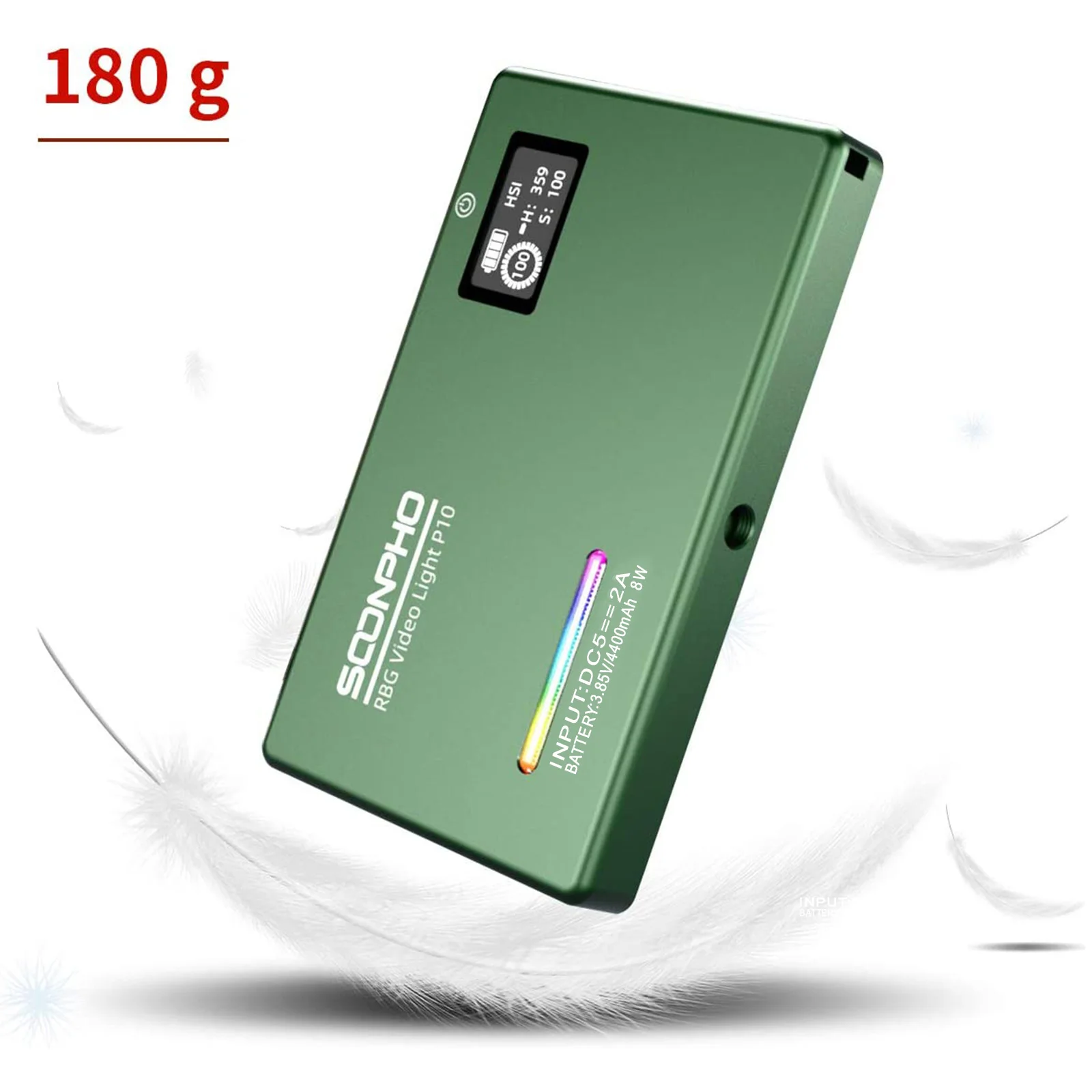 Металлический полноцветный светодиодный мини-светильник soonphone P10 RGB 2500K-8500K