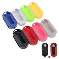 silicone straight plate car key case protector holder fit for fiat 500 panda punto bravo