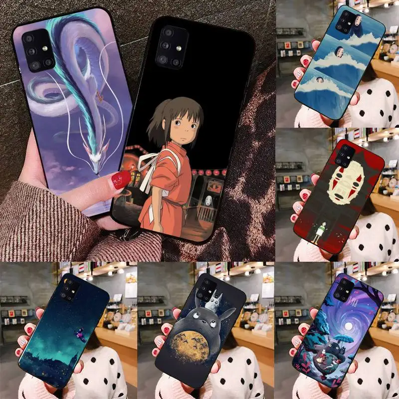

Ghibli Spirited Away Totoro Phone Case black For Samsung galaxy S 21 20 10 8 A 51 71 50 21s 70 40 20e note 10 plus Ultra 5g fe