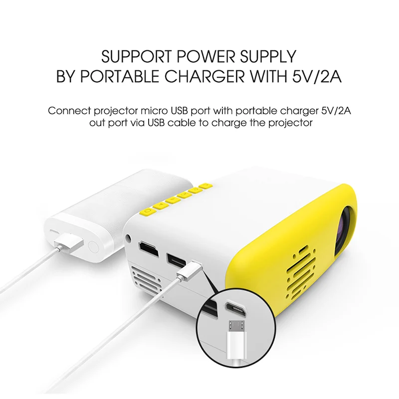 Мини проектор с ЖК дисплеем HDMI домашний медиаплеер высокой четкости для частного