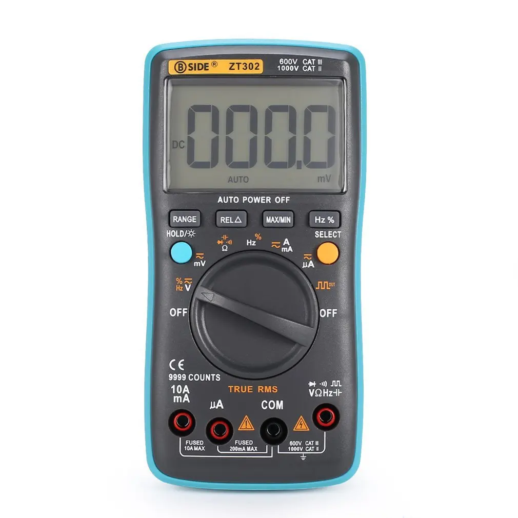 Цифровой мультиметр BSIDE ZT302 9999 отсчетов True RMS переменный/постоянный ток вольт