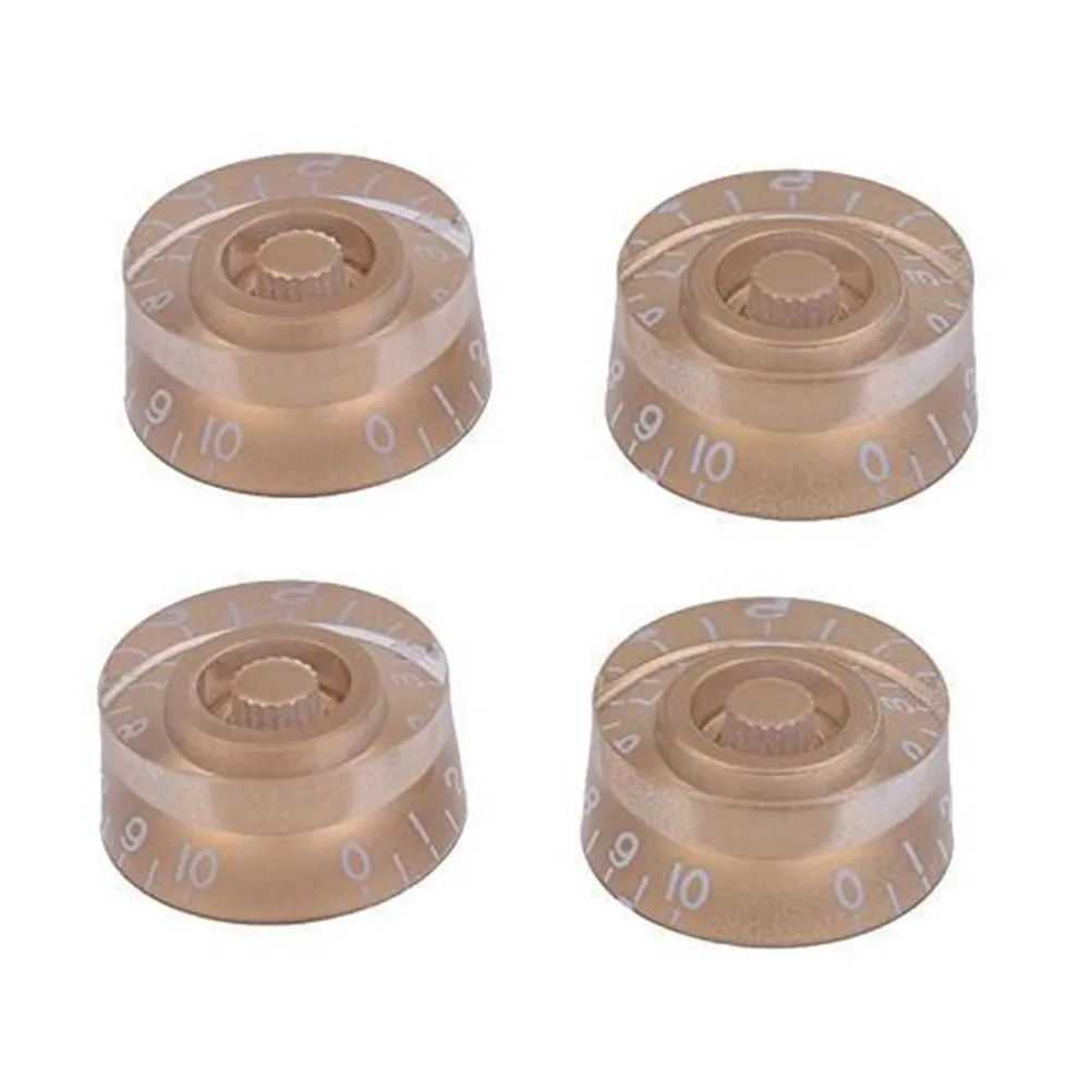 

4 Pcs Electric Guitar Control Speed Rotary Electric Guitar Potentiometer Cap Volume Knob For Electric Guitar Bass Volume Knob