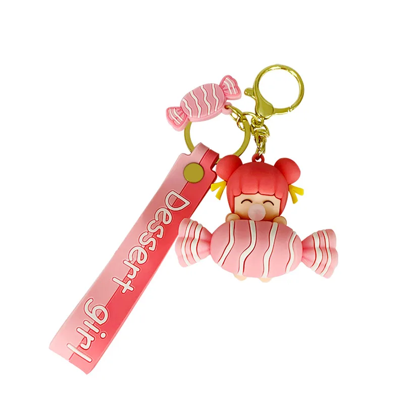 

Cartoon exquisite dessert bubble girl car key pendant school bag pendant ins girl heart mobile phone pendant cute creative