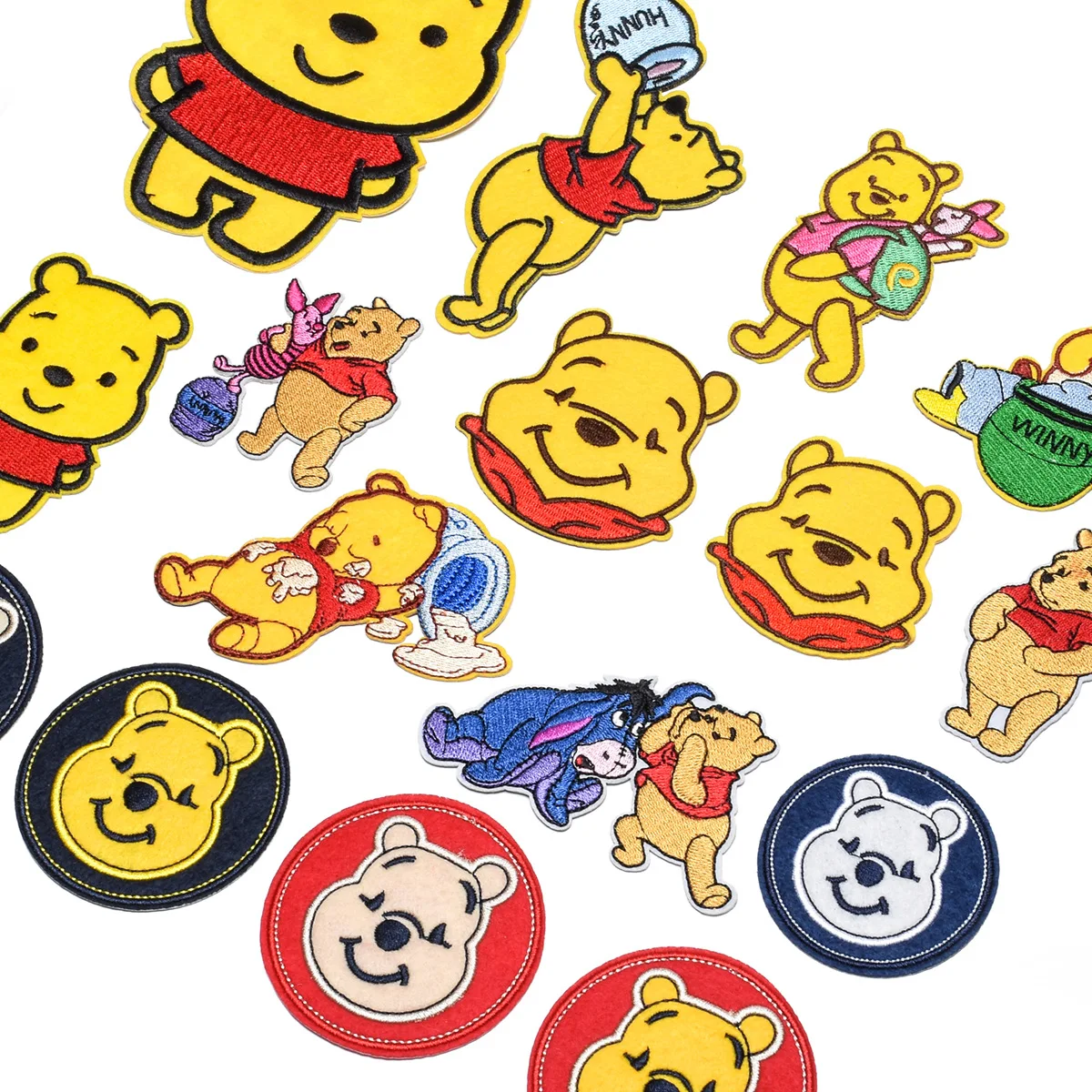 Winnie the Pooh Cartoon Disney embroidery Thermal Stickers Character Patch for Clothing Applique on Clothes Ironing stickers | Дом и сад