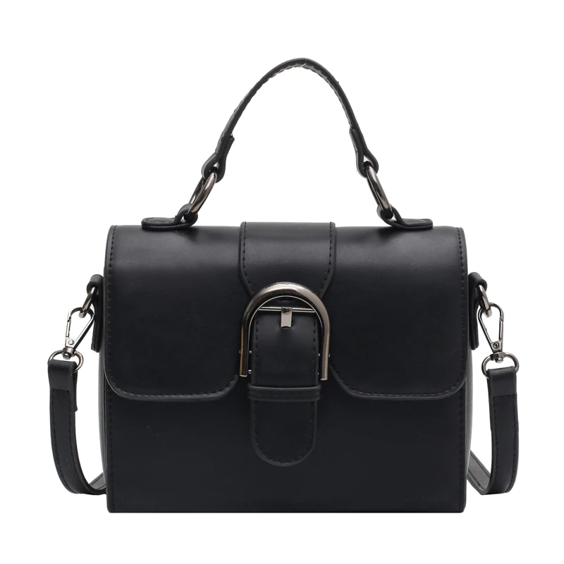 

Vintage Square Tote Bag 2020 Fashion New High-Quality PU Leather Women's Designer Handbag Lock Shoulder Messenger Bag Purses