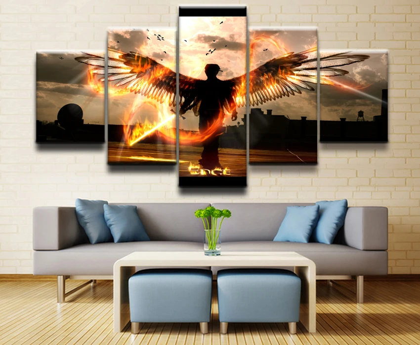 Холст Картина аниме Ангел HD печати живопись Современная на холсте Wall Art Украшение