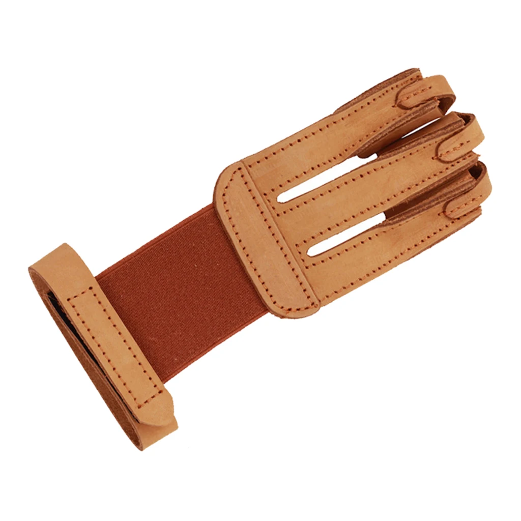

Outdoor Archery 3 Finger Glove Bow Men Women Protective Gear PU Leather Finger Guard Protector Shooting Accessory