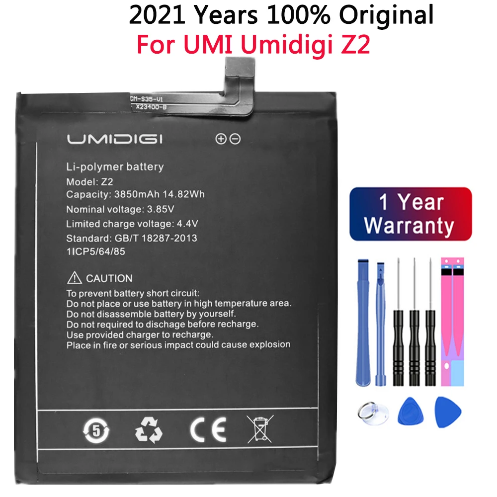 

100% Оригинальный аккумулятор UMIDIGI 3850 мАч Z2 Аккумулятор для UMI UMIDIGI Z2 высококачественные батареи с инструментами + номер отслеживания