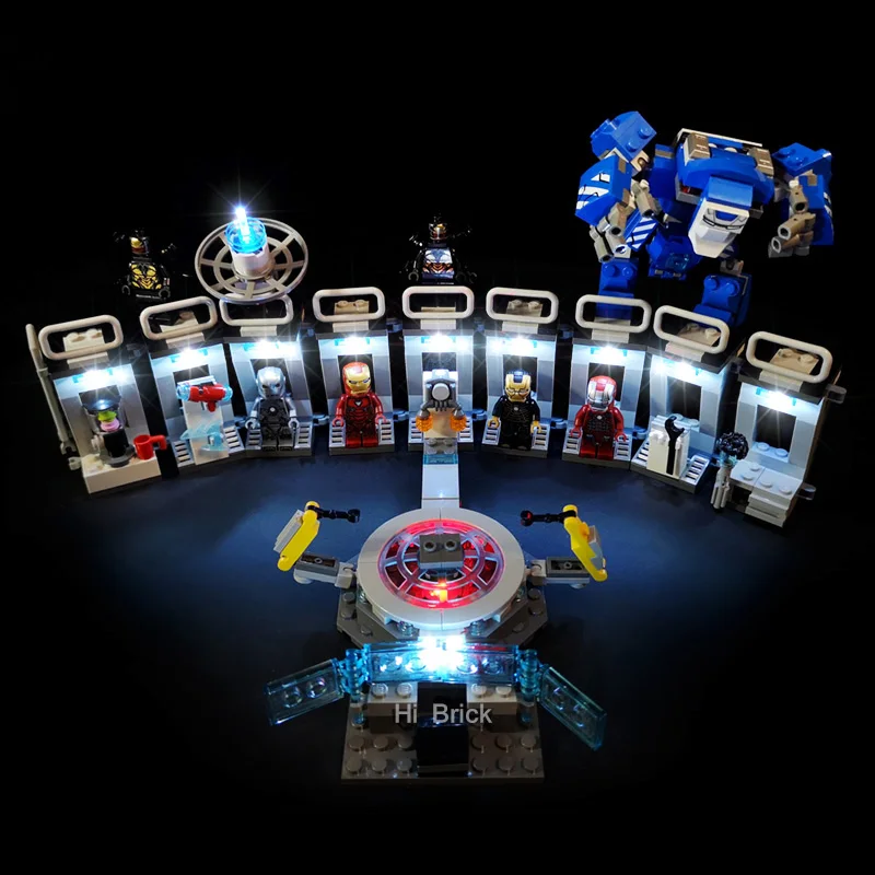 Новые Супер Герои ЖЕЛЕЗНЫЙ ЧЕЛОВЕК зал брони Совместимость 76125 строительный