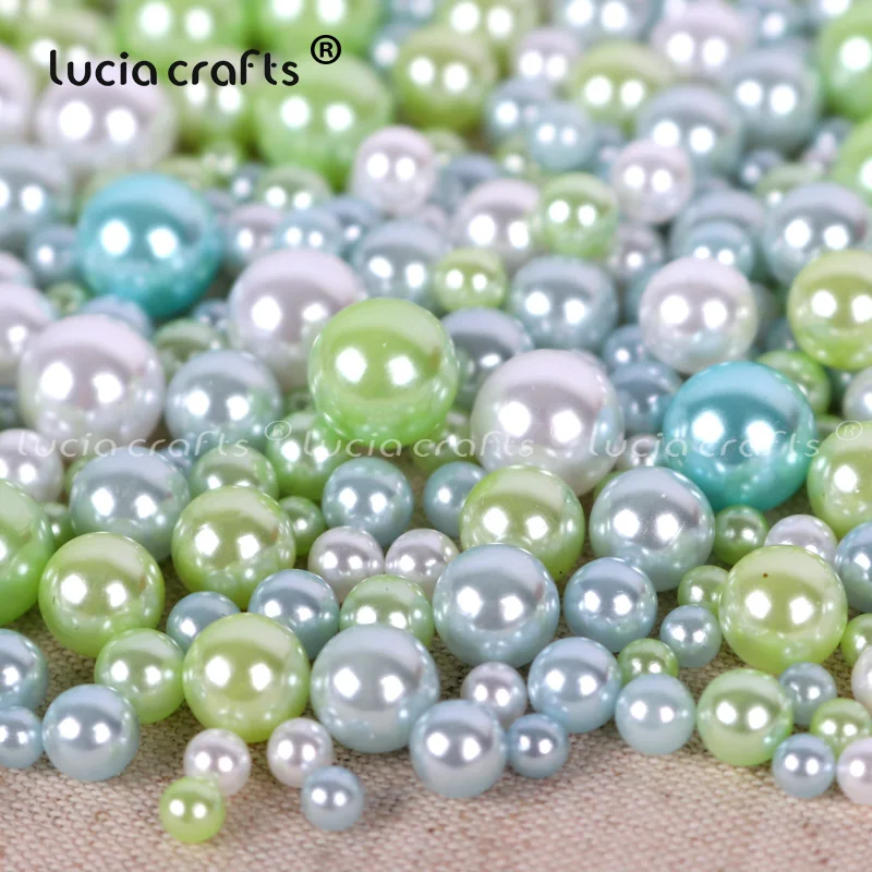 Lucia Crafts 50 г круглые жемчужные бусины разных размеров без отверстий для женщин